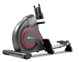 Hop-Sport HS-095R Spike roeitrainer opvouwbaar voor thuis incl. mat - roeitrainer met magnetische weerstand, LCD display, 12 programma's, wedstrijdmodus en WATT functie, tot 150 kg