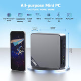 AWOW Mini PC Intel Gen12 N100 Quad Core 3.40GHz, 16GB DDR4 512GB M.2 SSD Windows 11 Pro Mini Desktop Computer, Micro PC Dual Display HDMI DP 4K @60Hz Gigabit Ethernet, WiFi5/BT5.2/USB3.0