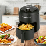 GOURMETmaxx hetelucht friteuse 2.3l | Ideaal om te bakken, grillen, braden enz. | 8 verschillende programma's | Bijzonder vetarm en zachte bereiding | Timer | Automatische uitschakeling | 1000W [Zwart]