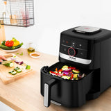 Tefal EY5728 Easy Fry Smart & Silence Silent Air Fryer, 5 L, Silent Technology, Smart Assist System with 55 Programs, Easy Storage and Cleaning System
