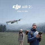 DJI Air 2S zorgeloze Fly More Combo-Drone Quadcopter UAV met 3-Axis Gimbal Camera,5,4K Video,1-Inch CMOS-sensor, MasterShots. Dekt verschillende soorten schade.