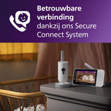 Philips Avent Connected-babyfoon met HD-camera 1080p en gratis app-ondersteuning, infrarood nachtzicht, twee-weg audio, onbeperkt bereik, Secure Connect-systeem, 12 uur in Eco-modus (model SCD923/26)