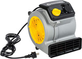 Vacmaster Air Mover Bladblazer 124 W met 3 snelheden, stil, klein en licht voor het koelen, ventileren, drogen en reinigen van water