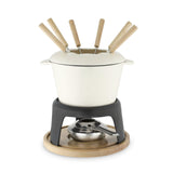 Twine 5998 Gietijzeren Fondue Set Kaasbereiding, Wit