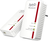 AVM FRITZ!Powerline 1240E/1000E WLAN-set (1200 Mbit/s, WLAN-toegangspunt, ideaal voor media-streaming of NAS-verbindingen, internationale versie), ethernet, wit