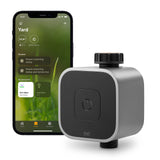 Eve Aqua-Slimme waterregelaar voor Apple Woning-app of Siri, besproei automatisch metschema’s, gebruiksvriendelijk, toegang op afstand, geen bridge, Bluetooth, Thread, HomeKit,Zilver