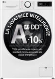 LG AI DD F4R3009NSWB Wasmachine klasse A -10%, 9 kg serie R3, voorlader, 1400 omwentelingen, AIWash, stoomwas, Direct Drive, blaasmand, Smart Diagnosis, vrijstaand, wit