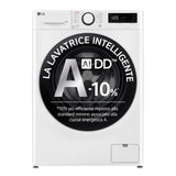 LG AI DD F4R3009NSWB Wasmachine klasse A -10%, 9 kg serie R3, voorlader, 1400 omwentelingen, AIWash, stoomwas, Direct Drive, blaasmand, Smart Diagnosis, vrijstaand, wit