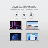 SATECHI Multiport USB-C, 13 in 1, Drievoudig 4K Docking Station met 100W PD, 2 Displayport, 2 HDMI, 4 USB-C, USB-A, Gigabit Ethernet en Audio Jack - voor MacBook en Windows