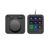 Logitech MX Creative Console,programmeerbaar toetsenblok met 9 aanpasbare lcd-toetsen en draaiknop voor grafisch ontwerp,videobewerking,fotografie,gebruik met Adobe,Zoom,Spotify en meer-Grafiet