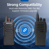 Retevis RT29D DMR Digitale Walkie Talkie, Waterdicht IP67, Goede Codering, 3200mAh, Walkie Talkies voor Hotel, Logistiek, Beveiliging (Zwart, 2 Stuks)