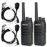 Retevis RT40 Walkie Talkie, PMR446 Licentievrije handheld Two-Way Radio, 48 kanalen DMR Digital Analog Ham Radio, 2000MAH Professionele draagbare walkie talkie voor beveiliging, school (zwart, 2pcs)