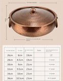 Hete Pot Fornuis, Fonduepannen Chinese Stijl Inductiekookplaat Koperen Hete Pot Soeppan Voor Thuisfamilie Keuken Kookplaat Shabu(32cm)