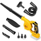 WingFly Accubladblazer, blazer voor Dewalt 18 V, 20 V accu, luchtsnelheid 98 m/s, instelbare snelheid voor het reinigen van bladeren, verwijderen van stof (batterijen niet inbegrepen)