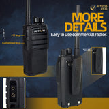 Retevis RT21 2-Weg Radio Lange Afstand, Oplaadbare Walkie Talkie, Draagbare Handheld Walkie Talkies voor Volwassenen Campingcommunicatie, Redden, Noodgeval (Zwart, 5 Stuks)