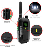 Techside TS-T2 Professionele walkietalkie 16 kanalen PMR446 (gebruik), Vox met 5 niveaus, automatische kanaalscan, set van 4 transceivers