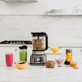 Ninja Foodi Power Nutri Blender 3-in-1, Mix Smoothie Bowls, Dikke Spreads & Bevroren Drankjes, Automatische Programma's, 2,1L Kan, 700ml Beker & 400ml Kom met Power Paddle, 1200W, Zilver, CB350EU