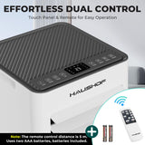 HAUSHOF Mobiele airconditioning, 9000BTU, 4-in-1, koelen, ontvochtigen, ventilatoren, slapen, airconditioner, mobiel met afvoerslang, afstandsbediening, isolatiehoes voor ruimtes tot 30 m²