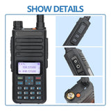 Walkie Talkie DMR-radio Dual Band Dual Time Slot Digitale Radio DMR 1801 Tier I & II Draagbare Tweewegradio Duidelijk Geluid(Black)