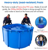 Ultra Large Framed Pool for Kids Adults and Babies, 70cm Deep Above Ground with Drain Valve, Perfect for Backyard, Home Depot or Patio, Durable Plastic Hard Frame, Pool, 3