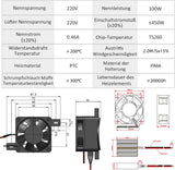 PTC Luchtverwarming, 220 V, 100 W, PTC-verwarming met netsnoer, constante temperatuur, elektrische keramische verwarming met ventilator voor luchtbevochtiger, 3D-printer PTCYIDU