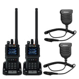 Retevis C1 Professionele Walkie Talkie, Lange Afstand Walkie-Talkie met Microfoon, IP67 Waterproof, Noodalarm, Groepsoproep, Dual Band, 1800 mAh Oplaadbare Portofoon voor Logistiek (Zwart, 2 Stuks)