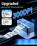 Phomemo WiFi Verzendlabelprinter 4x6, 344WF WiFi Thermische Labelprinter voor Kleine Ondernemingen, Postlabel Maker, Compatibel met eBay, Etsy, Shopify, Amazon, Royal Mail, FedEx, USPS
