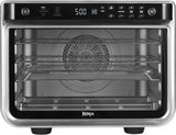 Ninja Foodi 10-in-1 Multifunctionele Oven, Draagbare Mini-Oven voor Aanrecht en Werkbladen, Multifunctionele Oven met 10 Kookfuncties; Airfryen, Braden, Grillen, Bakken en Meer, Zilver/Zwart DT200EU