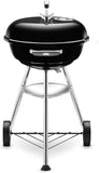 Weber Compact Kettle Houtskoolbarbecue 47 centimeter | Barbecue Met Deksel | Standaard En Wielen| Vrijstaande Outdoor Oven, Smoker & Kookplaat - Zwart (1221004)