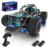 snookids Op afstand bestuurde auto, 1:14, 40 km/u, 4WD RC monstertruck met kleurrijk licht, 2 batterijen, 2,4 GHz offroad-racewagen, voor kinderen en volwassenen