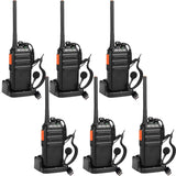 Retevis RT24 Professionele Portofoon PMR446 Vergunningsvrije 16 Kanalen CTCSS/DCS VOX Oplaadbare Walkie Talkies met Headset en USB-laadstation (3 Paar, Zwart)