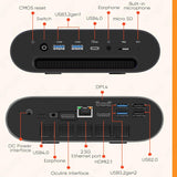 KingnovyPC 8K Four Display Mini Gaming PC AMD Ryzen 7 8845HS Windows 11, 64 GB DDR5 2TB NVMe, mini-desktopcomputer, 1 x Qculink, 2 x USB4.0, HDMI, DP, 4 x USB, WiFi 6, BT 5.2