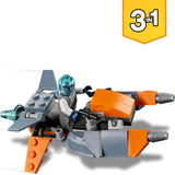 LEGO Creator 3in1 Cyberdrone Bouwpakket met Mecha Actiefiguur en Scooter met Robot Minifiguur, Ruimte Speelgoed voor Kinderen, Cadeau voor Jongens en Meisjes 31111