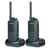 Retevis P1 Walkie Talkie DMR, Professionele Portofoon Lange Afstand, Bidirectionele Radio Superhet, Zenden Onderbreken Relais, 2500mAh Draagbare Radio Digitale voor Logistiek (zwart, 2 stuks)