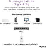 NETGEAR ProSAFE Unmanaged Switch - GS116GE - Desktop - 16 Gigabit Ethernet poorten 10/100/1000 Mbps