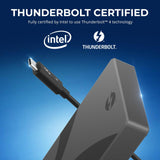 SABRENT Thunderbolt 4-hub met 60 W laadfunctie voor laptops, USB-C dock, ondersteunt 2 x 4K-monitoren met 60 Hz of 1 x 4K-monitor met 144 Hz, 5 K/6 K/8 K @ 60 Hz (DSC), gecertificeerde TB4-kabel met