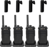 Retevis RB637 Bluetooth Walkie Talkies Oplaadbaar, PMR446 Professionele 2-weg radio met draadloze headset, 2000mAh, VOX, draadloze kloon twee-weg radio's (zwart, 4 stuks)