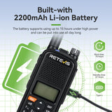 Retevis A61 Ham Radio, GPS, IP67 Waterdichte Walkie Talkie, 2m/70cm/FM/AM band, 2200mAh Batterij, Radio Alias, Sub PTT, USB-C Opladen Amateur Radio voor Noodhulp, Ham Event in Filed (1 Stuks)