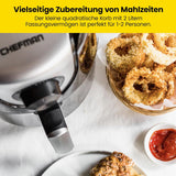 Chefman TurboFry 2 liter airfryer, personeel & compact, instelbare temperatuurregeling, timer van 30 minuten en vaatwasmachinebestendige mand, zwart
