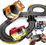 Electric Race Car Track Set Met Licht Racing Tracks Toy-Electric with 2 Hand Controllers 2 Race Cars Gift Flexible Toys