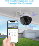 EZVIZ C8C 1080P buiten wifi-bewakingscamera met kleur nachtzicht, IP360° pan/tilt outdoor dome camera, IP65 waterdicht, AI menselijke vormdetectie, H.265, Alexa Compatible, 2,4 GHz