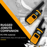 Retevis RB648 Walkie Talkies, IP67 Waterdichte Portofoon, Heavy Duty, 2000 mAh, Trillingen SOS VOX, Lange Afstand Walkie-Talkie Robuust voor Magazijn, Industrie (6 Stuks, Geel)