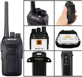 Retevis RT27 Portofoons Professionele Walkie Talkie PMR446 Vergunningsvrije 16 Kanalen CTCSS/DCS VOX Walkie Talkies met USB-laadstation (5 Stuks, Zwart)