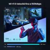 Tenda RX1 Pro Router WiFi 6 AX1500 Dual Band, 4 * 5dBi Antenne, OFDMA+MU-MIMO, WPA3, IPv6
