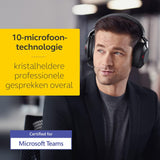 Jabra Evolve2 85 Draadloze Headset – Microsoft Teams-gecertificeerde Stereokoptelefoon met Noise Cancelling en Lange Batterijduur – USB-C Bluetooth Adapter – Zwart