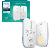 Philips Avent DECT-babyfoon - Storingsvrije verbinding - Energiebesparende ECO-modus - Geluidsniveaulampjes - Bereik tot 330 meter - Tot 24 uur gebruiksduur - Nachtlampje - SCD503/26 - Wit