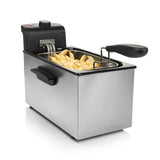 Tristar Friteuse, 3L Capaciteit, 2000W, Instelbare Thermostaat (130-190°C), Oververhittingsbeveiliging, Vaatwasserbestendige Onderdelen, Gemakkelijk Schoon te Maken, FR-6946