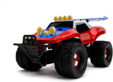 Jada Toys 253228000 - Spider Marvel RC Spiderman, Buggy, op afstand bestuurde auto, turbofunctie, 2-kanaals afstandsbediening, USB-oplaadfunctie, incl. batterijen, 1:14, rood/blauw, één maat