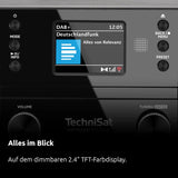 TechniSat Digitradio 370 CD IR internetradio (DAB+, FM, CD-speler, WLAN, Bluetooth, kleurendisplay, USB, AUX, hoofdtelefoonaansluiting, wekker, 10 watt, afstandsbediening)35 x 12 x 21 cm,Zwart