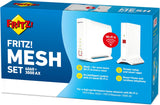 Fritz Mesh Set 4060 + 3000 AX Edition International, Wi-Fi 6 triband tot 6000 Mbps, 2,5 gigabit-WAN, Multiroom Mesh Wi-Fi systeem